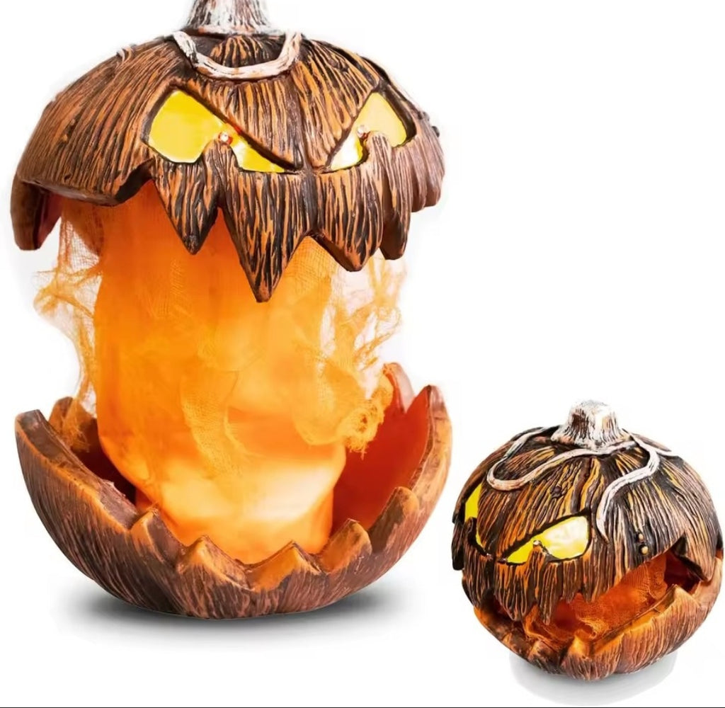 Glowing Monster Mouth Pumpkin - Light-Up Halloween Jack-O-Lantern Decoration