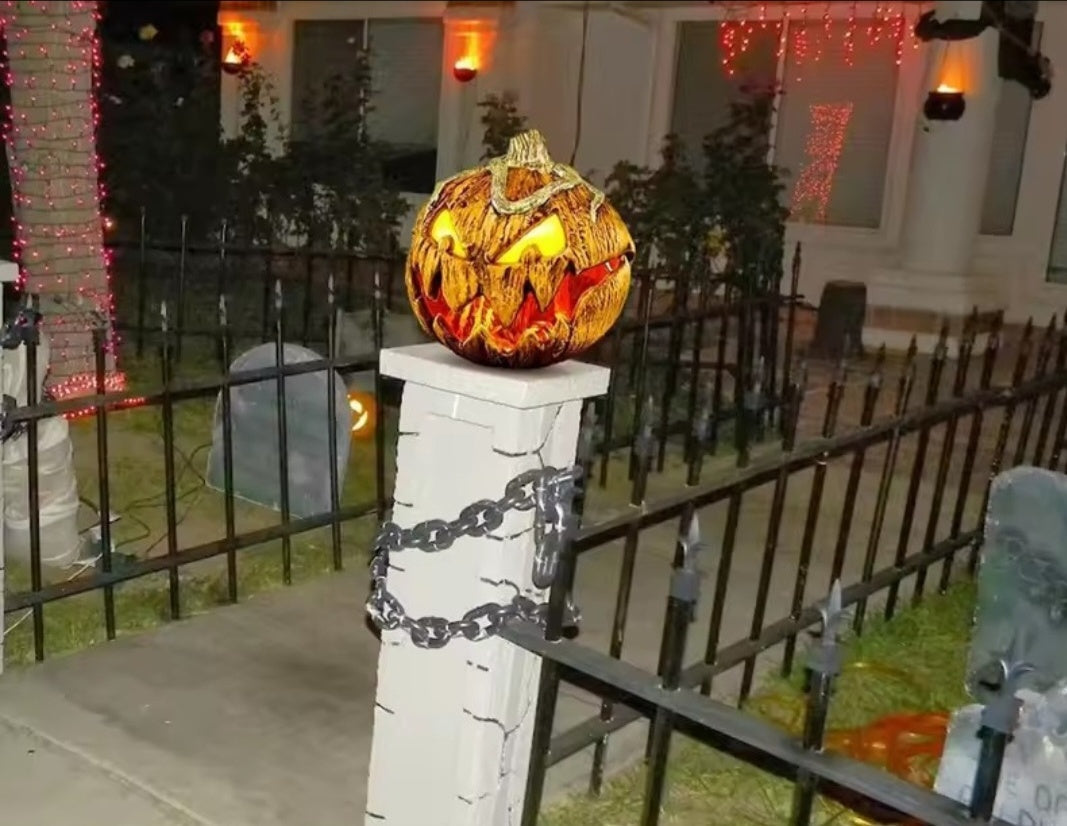 Halloween Exploding Pumpkin Decoration with Fire Effect