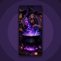 Three Witches Cauldron - Halloween Digital Wall Art Print + Phone Wallpaper