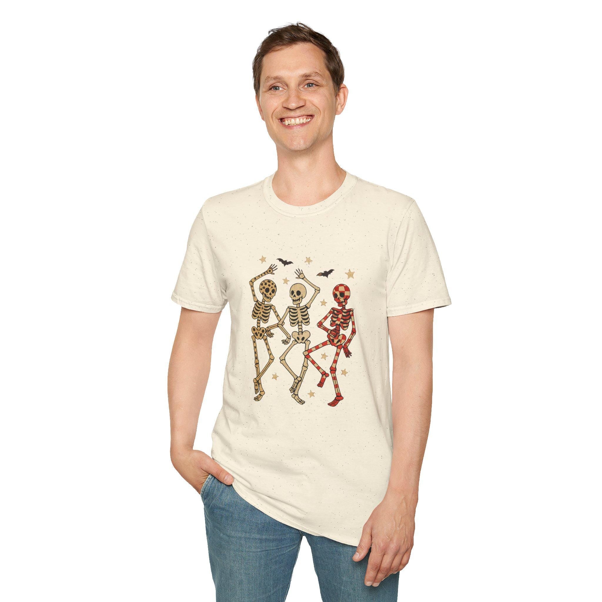 Dancing Skeletons Halloween T-Shirt | Spooky Skeleton Dance Shirt