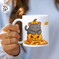 Cute Halloween Cat PNG | Pumpkin Cat Clipart | Black Kitten Jack O Lantern | Autumn Fall Sublimation Design | Printable Digital Download